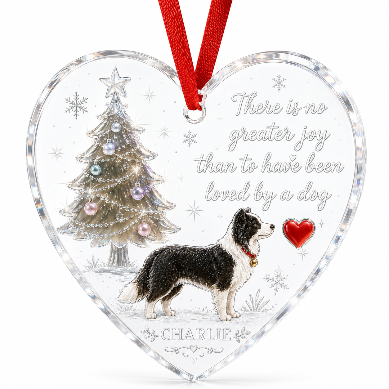 Border Collie Christmas Ornament - Personalized